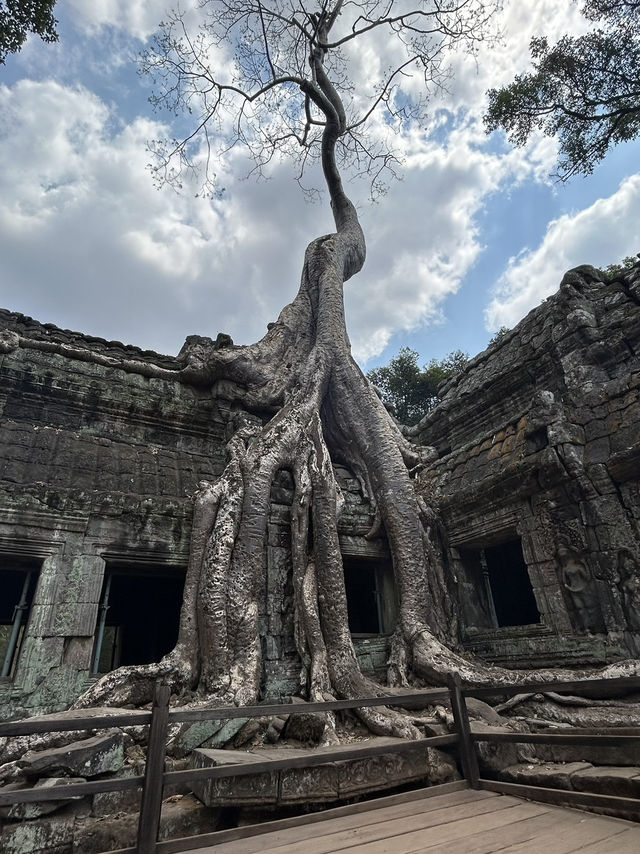 「クメールの微笑み」が見守る、壮大な都城遺跡