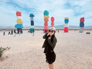 🎨 Just outside Las Vegas, I checked out the iconic Seven Magic Mountains in Clark County—think giant, neon rainbow boulders dropped in the desert for one of the best photo ops ever!

Must-See Spot:  
Seven Magic Mountains  
Address: S Las Vegas Blvd, Las Vegas, NV 89054, United States  
Hours: Open all day, all year (that means sunrise, sunset, or even a sneaky midday shoot—it's all you!)

Why go? If you love art, quirky roadside attractions, or just want that epic Insta shot, this place is legit. The colors against the vast desert backdrops are unreal (seriously, no filter needed). You don’t need a ticket, and parking is free. Pro tip: Get there early or late to skip the daytime crowds and harsh shadows in your photos.

How to get there:  
You’ll need a car—the site is about a 25-minute drive south from the Las Vegas Strip, right off I-15. Plug the address into your GPS and watch for signage as you approach.

Travel Tips:  
· There’s zero shade or amenities, so bring water, sunscreen, and comfy shoes.  
· Plan your visit for early morning or golden hour for cooler temps and the ultimate pics.  
· No entry fee or reservations required—just roll up, snap your shots, and enjoy the vibes.

Not much food nearby, so grab snacks in Vegas before heading out!

#SevenMagicMountains  #VegasDayTrip  #ClarkCounty  #DesertArt  #tripdotcom 