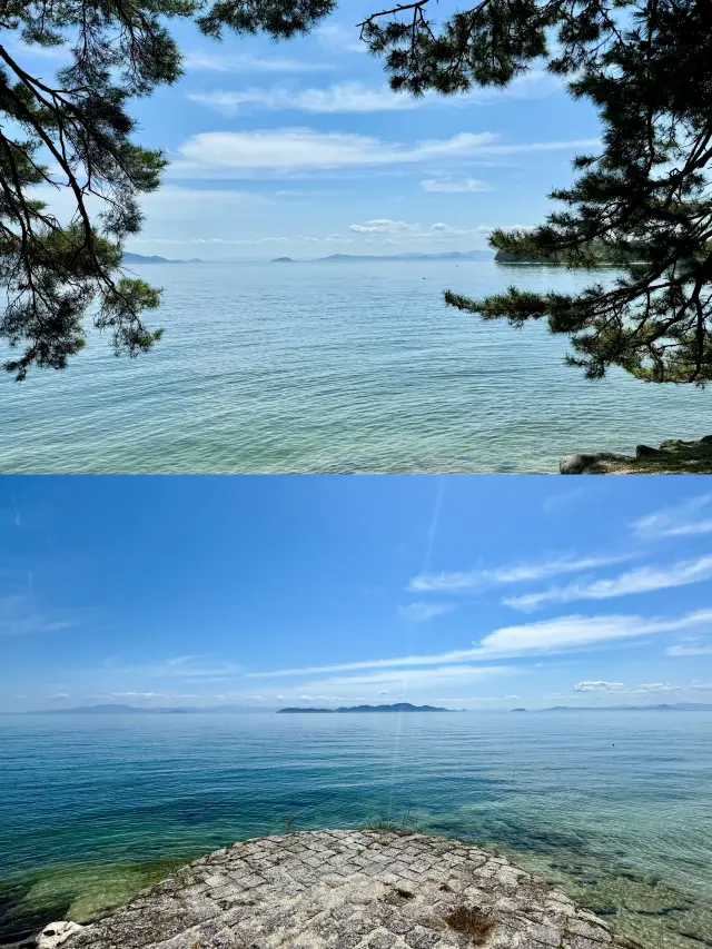 The enchanting place name 'Omi-Maiko' meets the most beautiful Lake Biwa at Tsukimi Beach