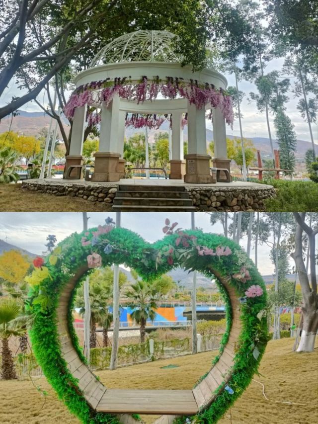 攀枝花春日療癒私湯溫泉山景正啊