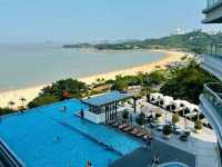 🌊躺床看日月贝！珠海新開無邊泳池親子酒店🏖️陽台大到犯規