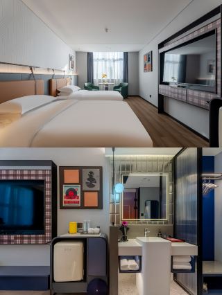 This hotel in Hefei has no rivals in the Ningguo Road business district of Baohe area