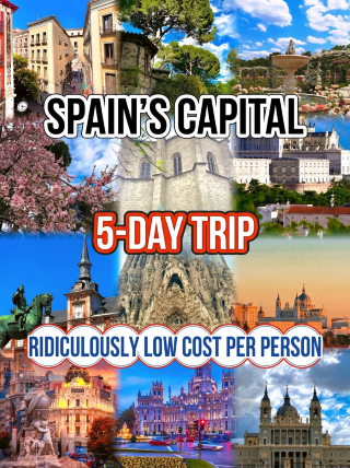 Unbelievably low cost per person for a 5-day trip to the Spanish capital!