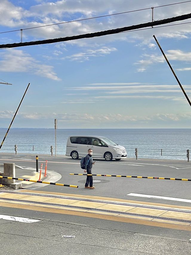 슬램덩크의 배경이 된 가마쿠라코코마에 철도 건널목🌊🚃