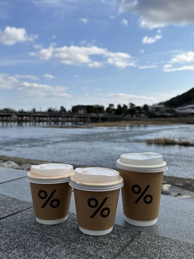 🇯🇵京都 嵐山 行列のできる大人気のカフェ 　☕️ ％ARABICA京都嵐山
