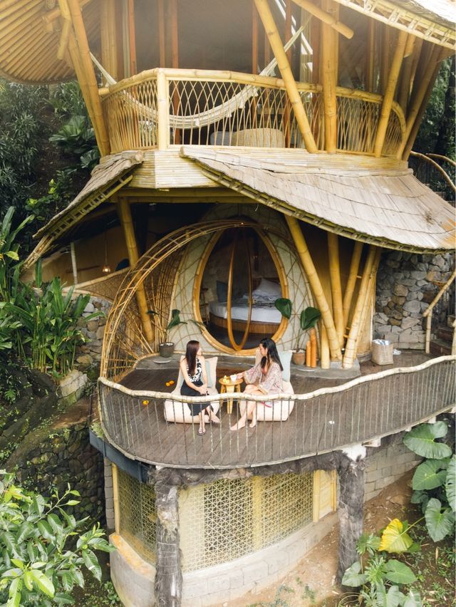 Bali | the best bamboo house with a serene jungle balcony 