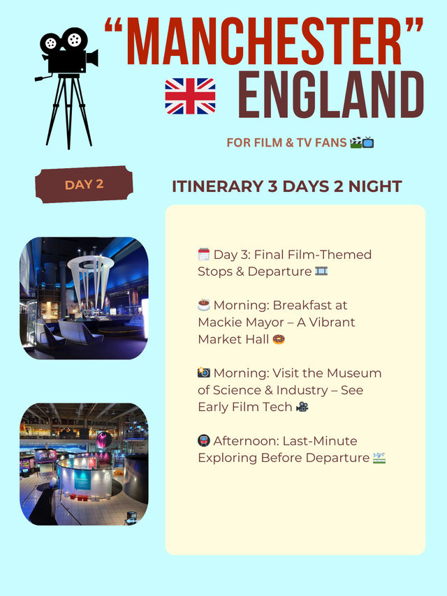 Manchester itinerary for Film-TV Fans 🎬