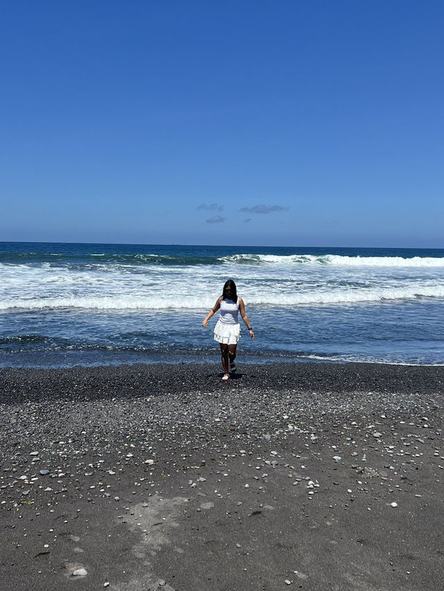 Black sand beach , Bali