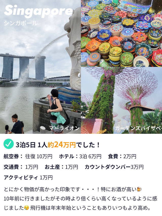 カップルで年越し🎉3泊5日のシンガポール旅費公開✨