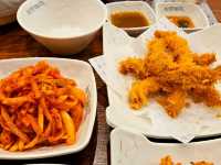 A delightful puffer fish course meal at Ilsan