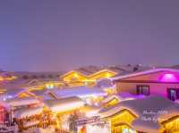 China Snow Town ยามค่ำคืน