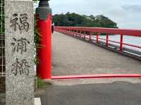 出会いの橋と呼ばれるパワースポット🫣⛩松島海岸に浮かぶ朱色の橋💓