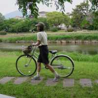 ปั่นจักรยานเลียบแม่น้ำ Kamo ,Kyoto