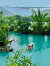 Lush Trails and Fairy Bridges at Xiaoqikong Scenic Area