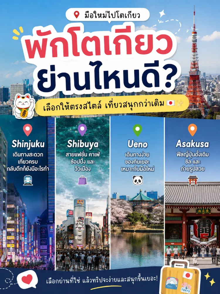 🗼 東京で滞在するのに最適なエリアはどこ？あなたのスタイルに合ったエリアを選んで、旅をさらに楽しみましょう！🇯🇵✨