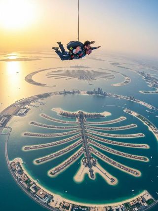 🪂🔥 Skydiving Over Palm Jumeirah – The Ultimate Dubai Adventure of a Lifetime! 🌴✨