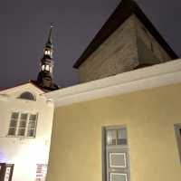 Tallinn Old town night lights