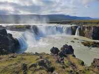 The majestic Goðafoss Waterfall Iceland 🇮🇸
