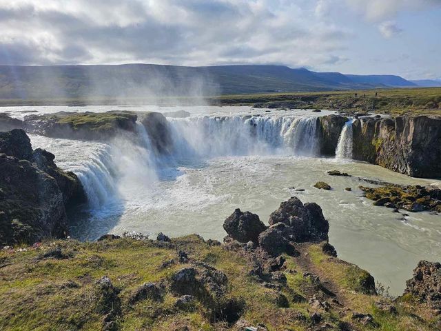 The majestic Goðafoss Waterfall Iceland 🇮🇸