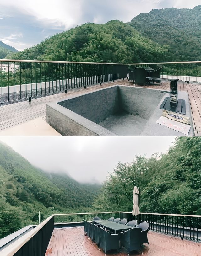臨安魚樂山房一戶一私湯，枕星海而眠真的好過癮