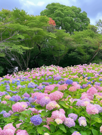 夏日微風中，西安繡球花海等你來擁抱