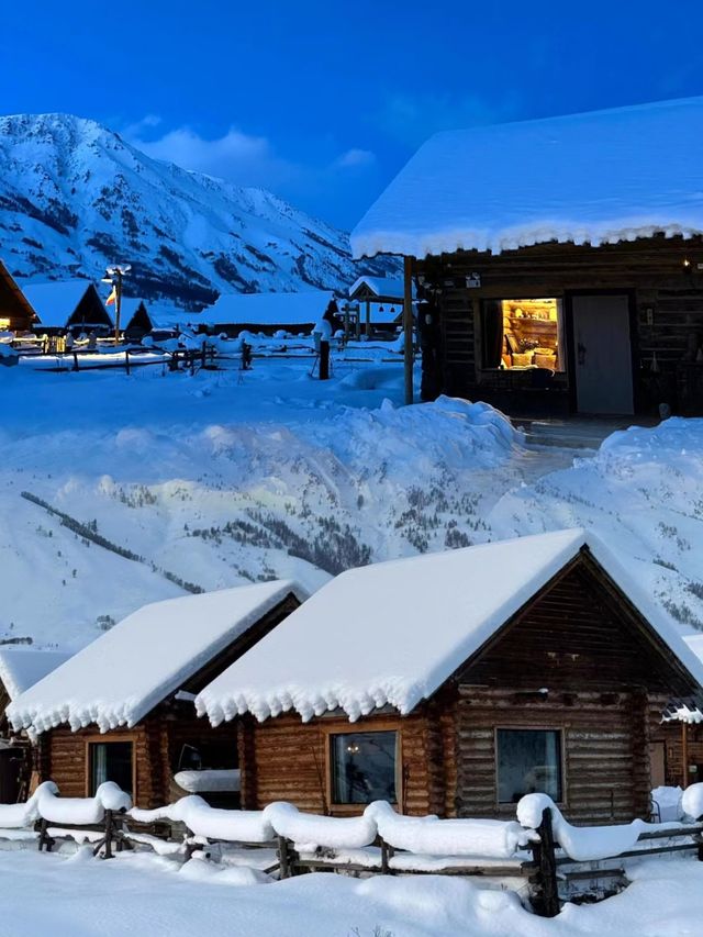 阿勒泰！雪景木屋！！二人性價比超高。