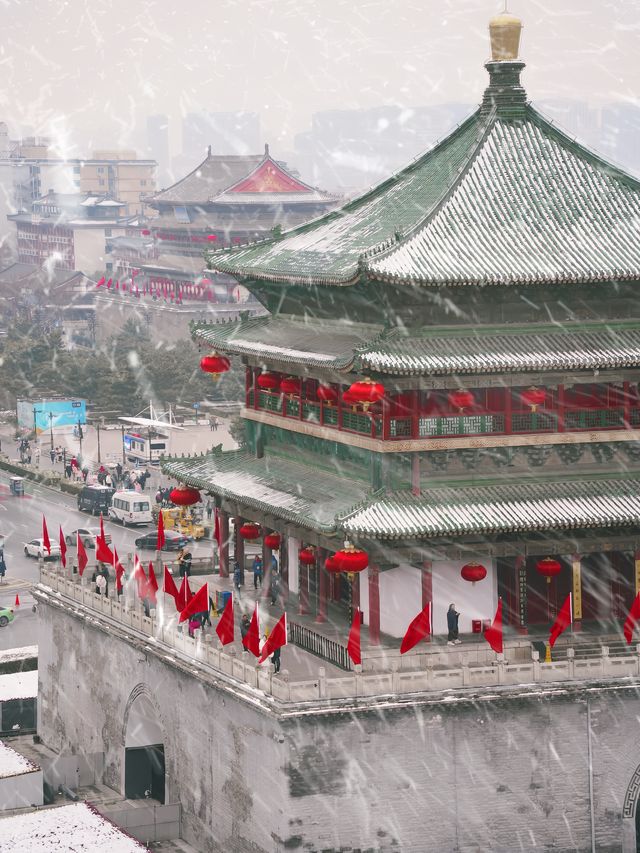 有多少人在等一場西安的大雪，雪落滿長安～