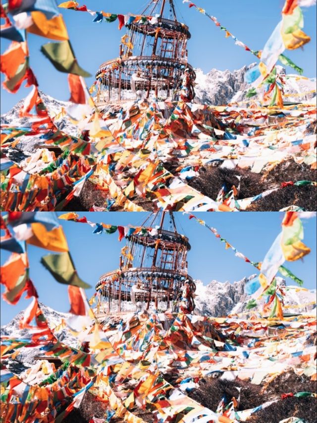當雪山碰上經幡,靈魂碰上祝福 當雪山碰上經幡,靈魂碰上祝福