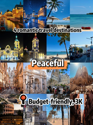 4 romantic travel destinations from 3K