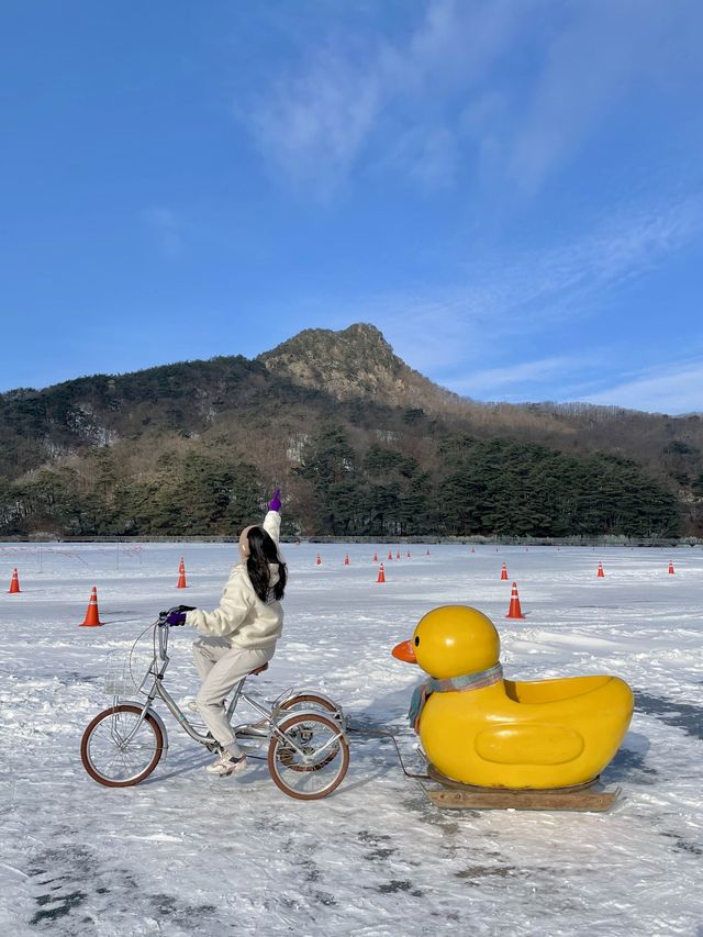 이번주가 마지막이라는 포천 산정호수 썰매축제🥹❄️