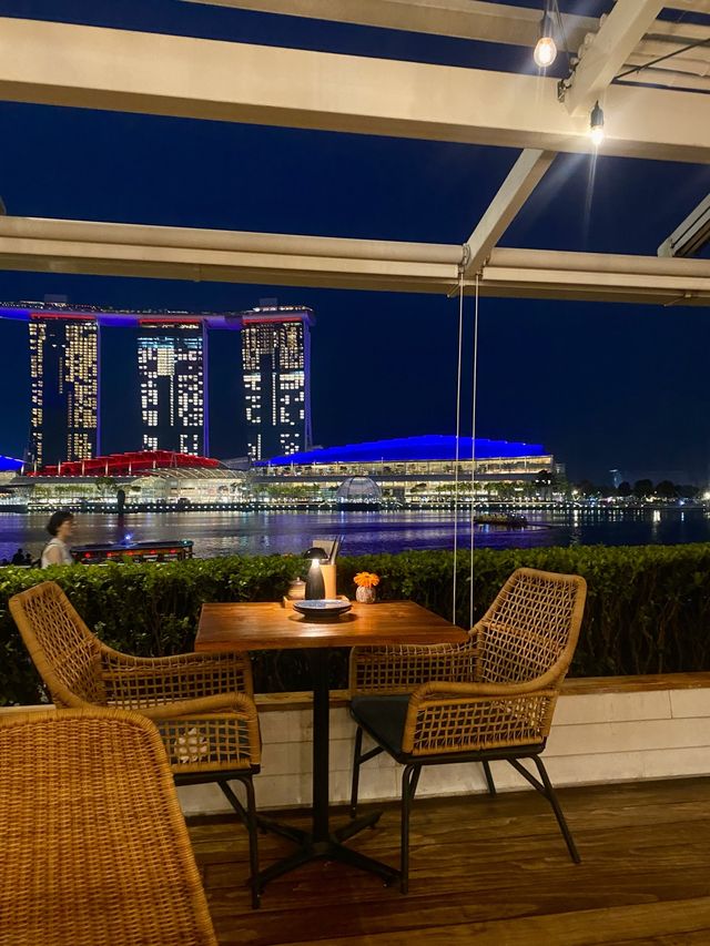Rustic restaurant with perfect view of MBS!