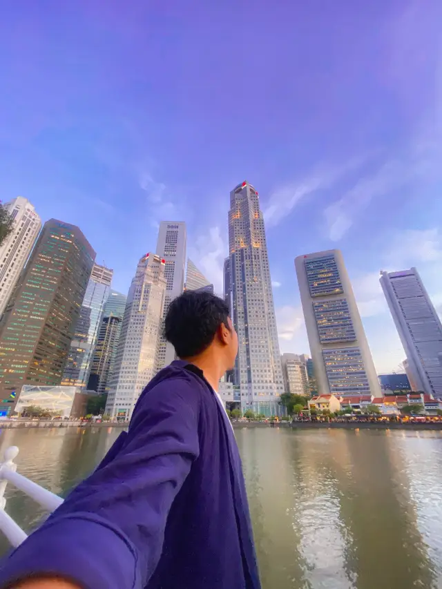 Anderson Bridge With View Of Skyscrapers