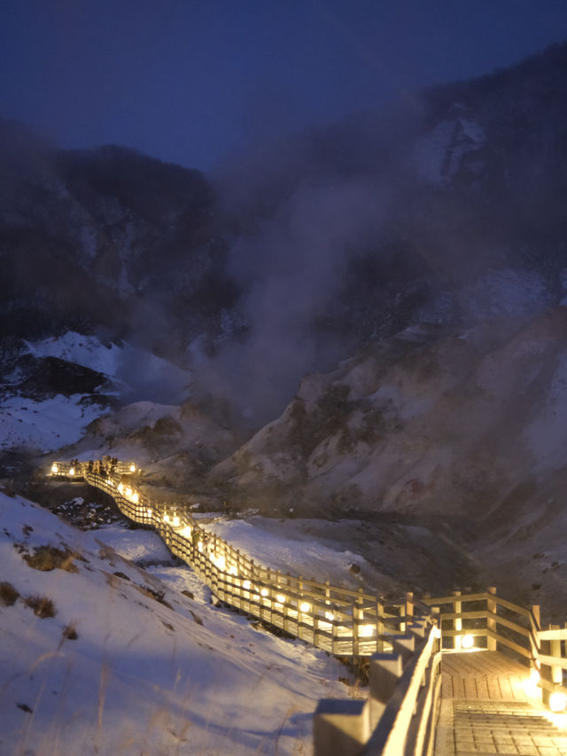 【北海道】登別溫泉地獄谷壯麗景色