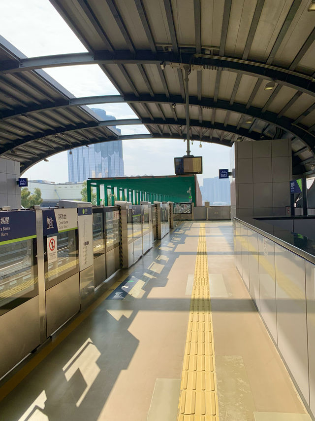 マカオ　マカオ観光　 マカオLRT Cotai Oeste駅は綺麗で快適！