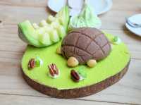 คาเฟ่กาญจนบุรีที่มีขนมปังเมล่อนน้องเต่าสุดน่ารัก🐢