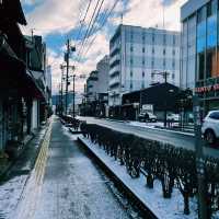 遊走在人文氣息裡，踏著雪白的路