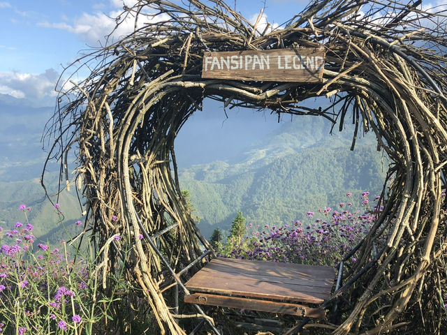 Flower gardens at the Fansipan Cable Car