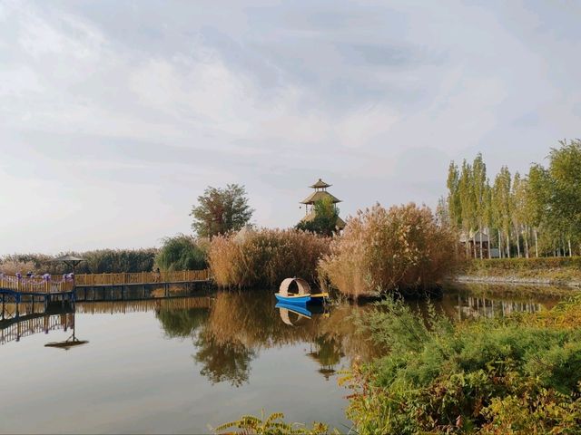 The Charm of a Water Town in Autumn