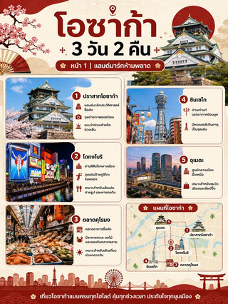 大阪3天2夜之旅,景點玩透透、美食吃飽飽、購物超開心!