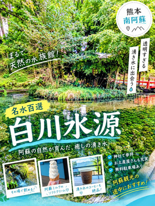 🇯🇵【南阿蘇】毎分60トンの湧き水💧名水百選の白川水源