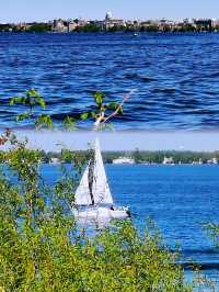 到 Lake Mendota(門多塔湖)徒步