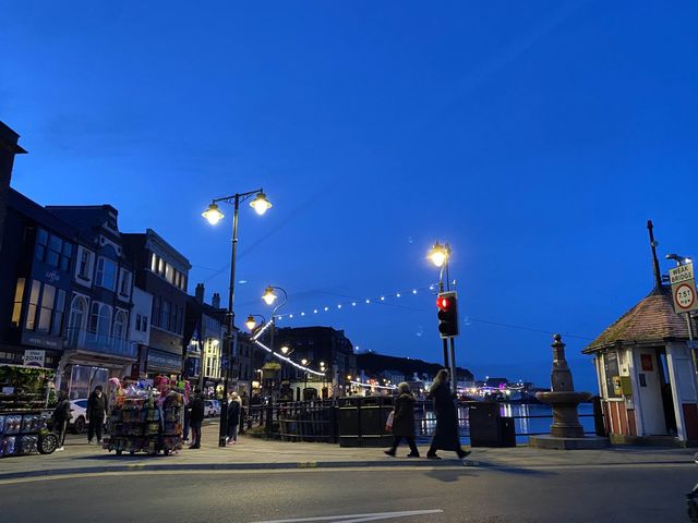 Whitby by Night:Maritime Symphony under Moon 