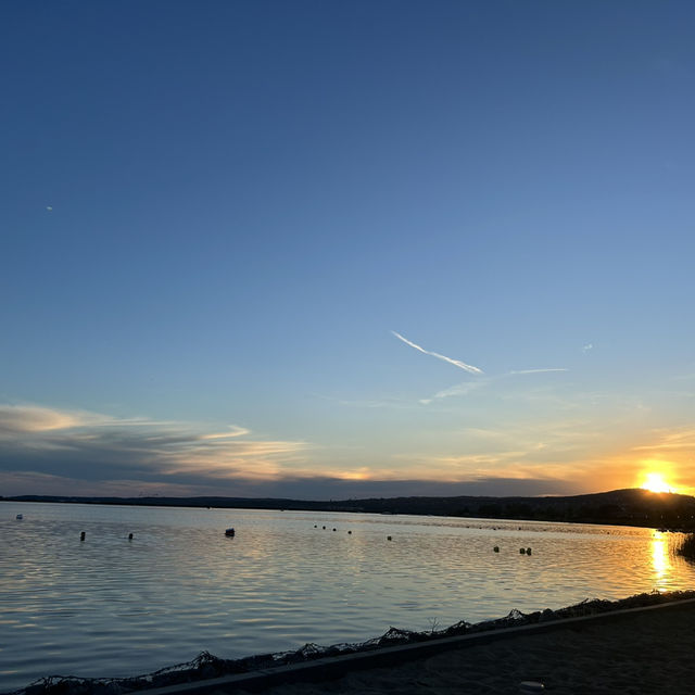 Amazing sunset at Velencei tó