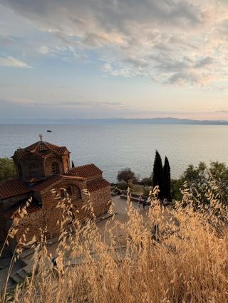 Ohrid's most romantic sunset cliff church