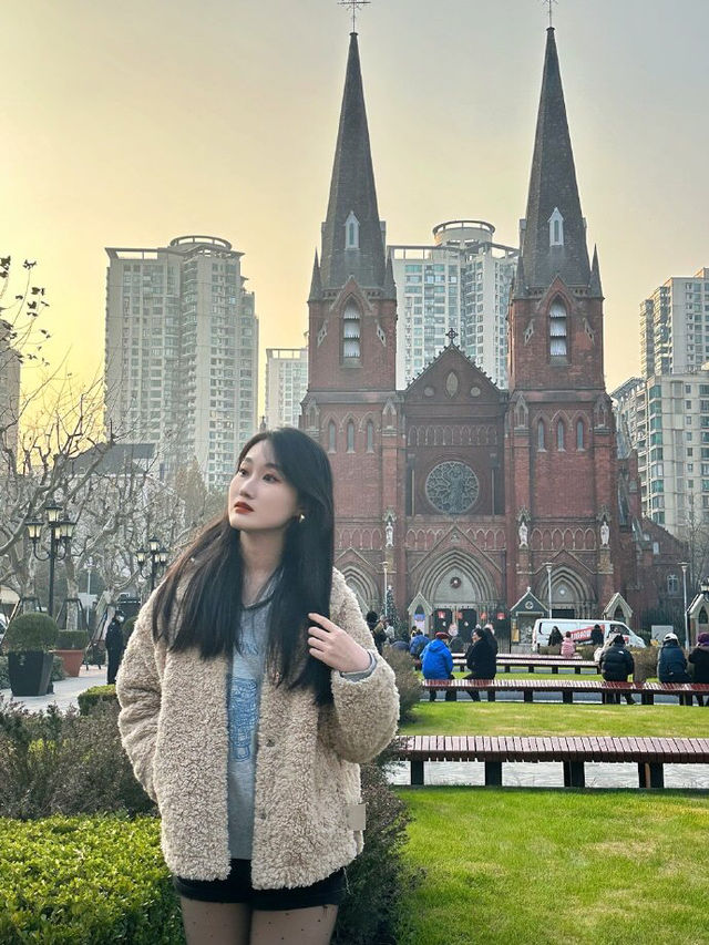 乍浦橋拍照體驗了一回女明星