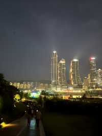 打卡重慶江北嘴江灘公園！夜景非常漂亮！
