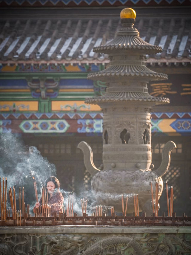 遼寧遼陽廣佑寺美麗景區。