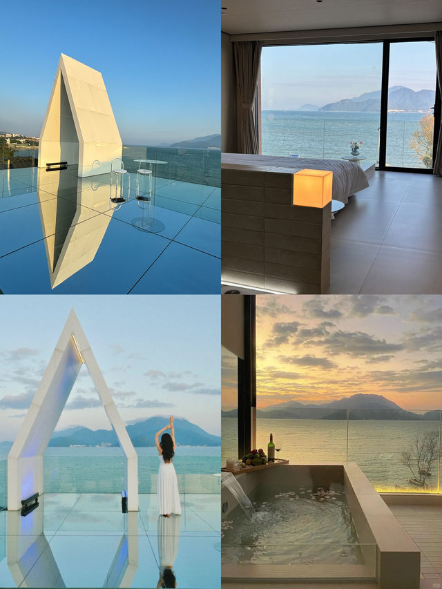 浪漫，在海景房裏躺着看日出，泡私家溫泉～