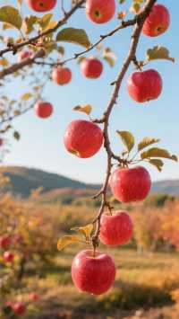蘋果谷裡的絕美秋光棲霞秋色燃山野，萬畝紅葉映仙都！