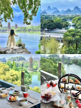 Живите среди живописных пейзажей Гуйлиня и спите рядом с башнями-близнецами Солнца и Луны.